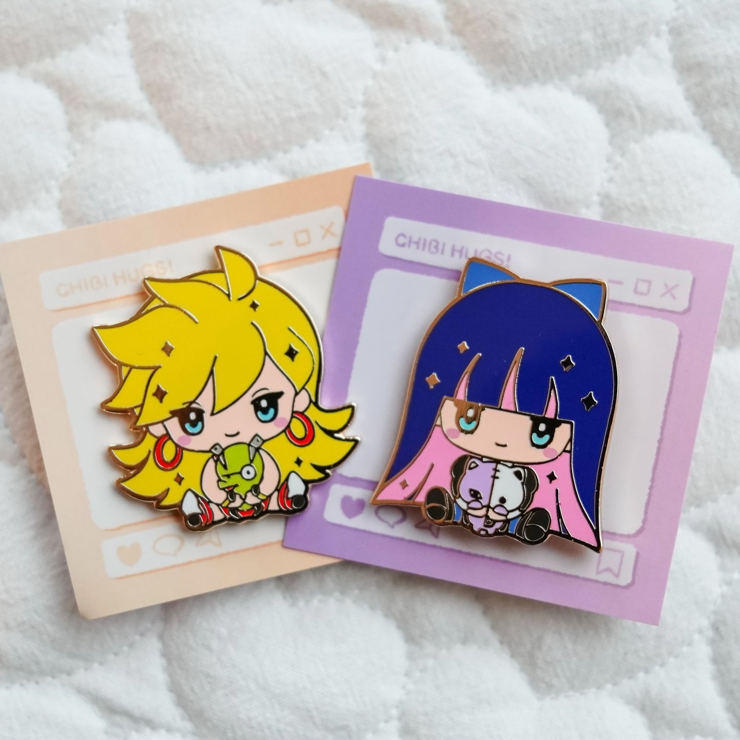 Panty & Stocking with Garterbelt Chibi Hug Enamel Pins – Panty & Stocking