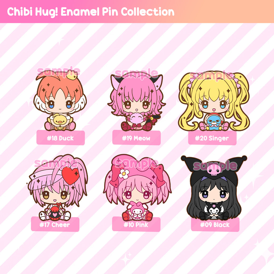 Shugo Chara Chibi Hug Enamel Pins – Amu