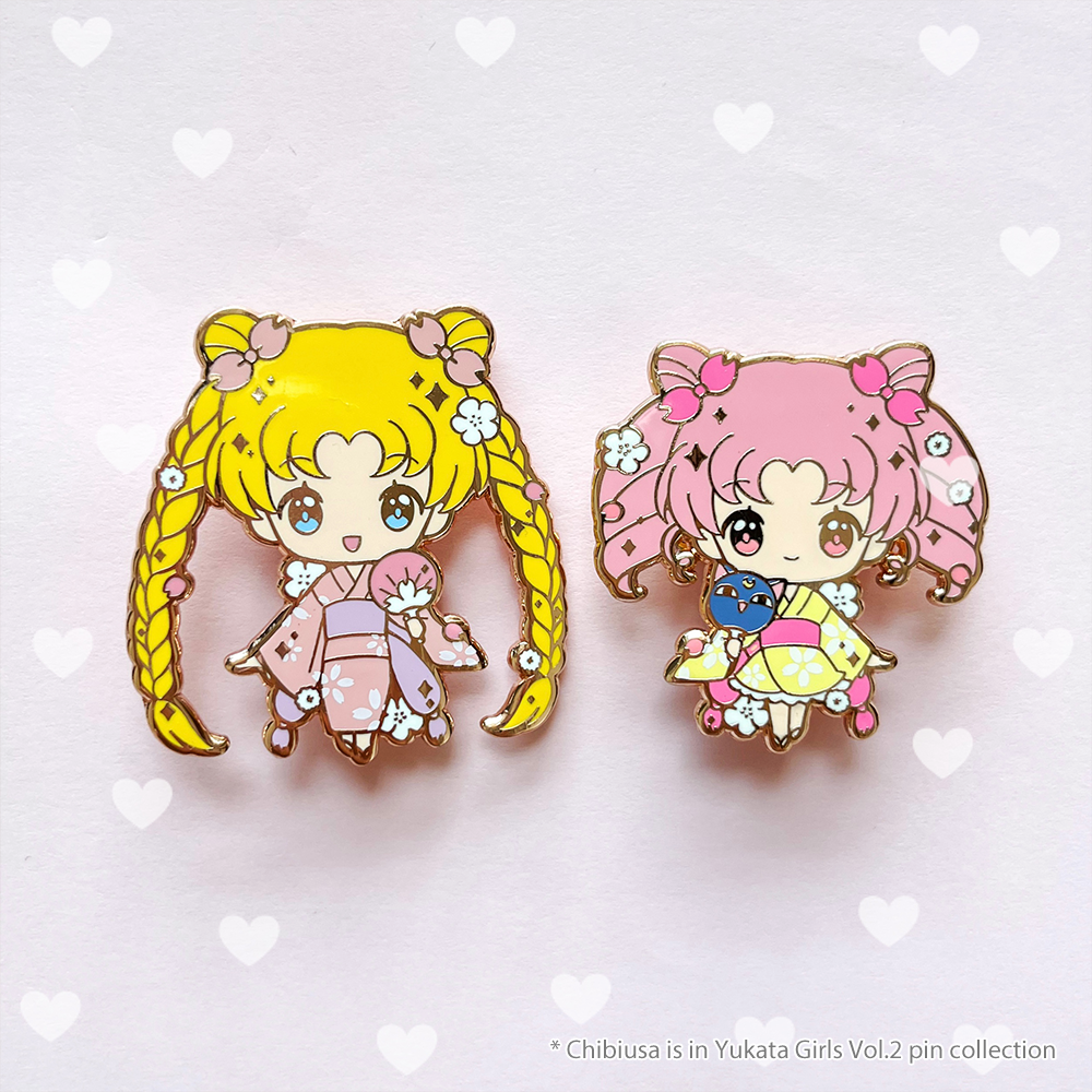 LAST CHANCE: Yukata Girls Enamel Pin Series - Moon Usagi