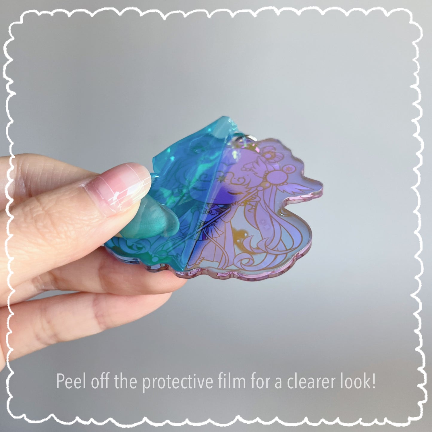 Small Lady Acrylic Keychain - Moonie Series