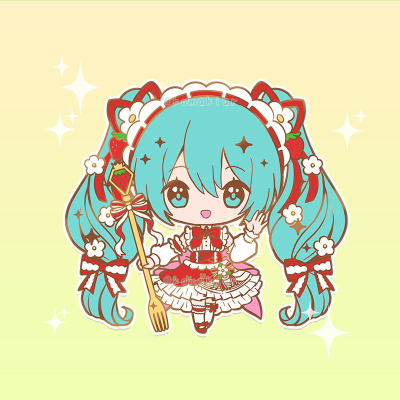 LAST CHANCE: Strawberry Miku Virtual Vocalist Enamel Pin