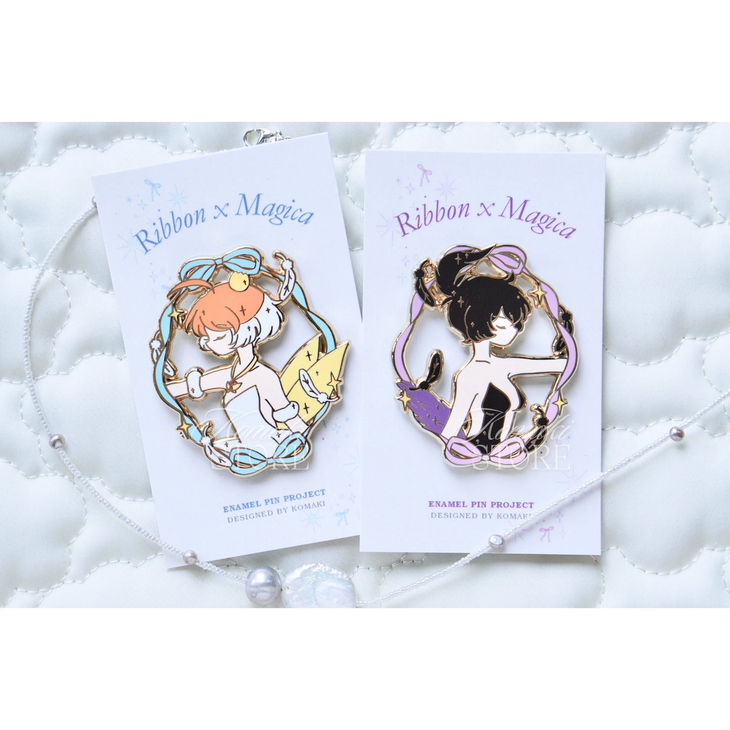 Princess Tutu & Kraehe – Ribbon x Magica Enamel Pin Series