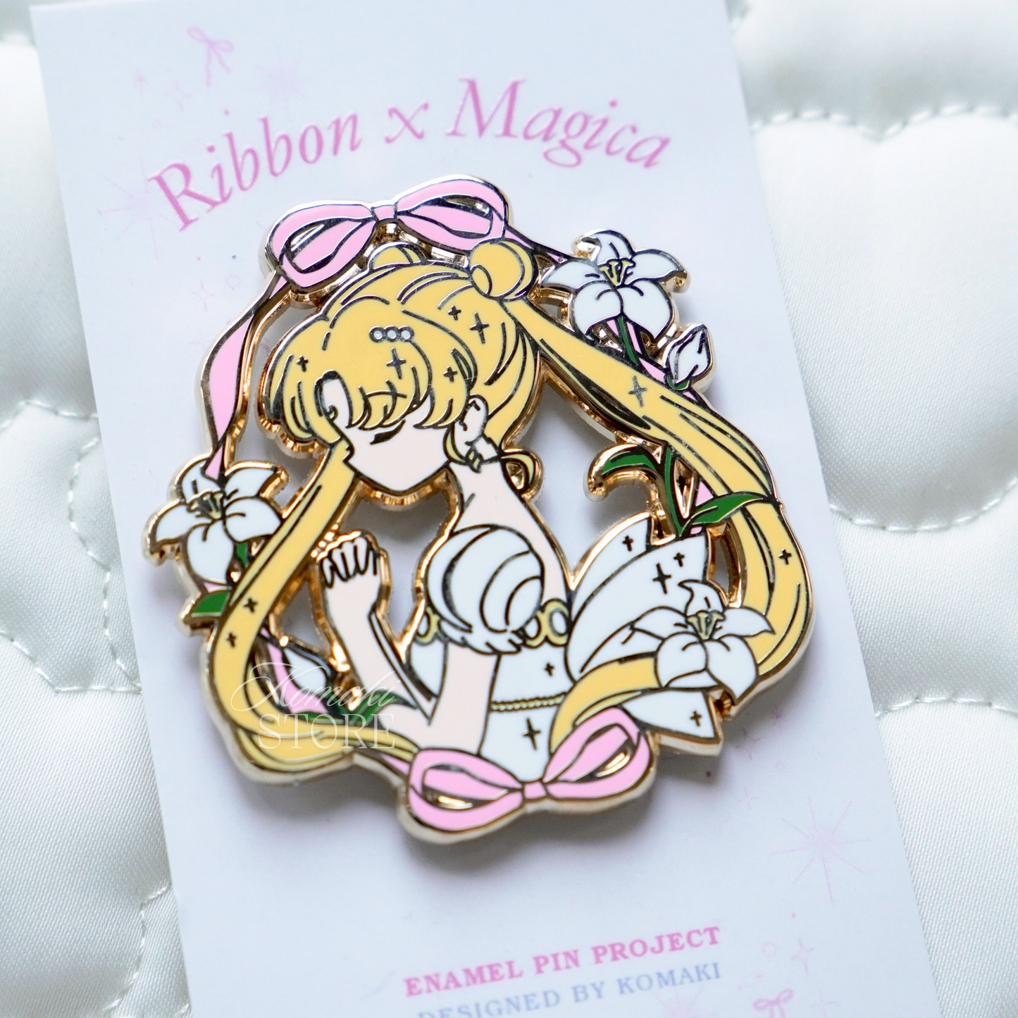 Princess Serenity & Black Lady – Ribbon x Magica Enamel Pin Series