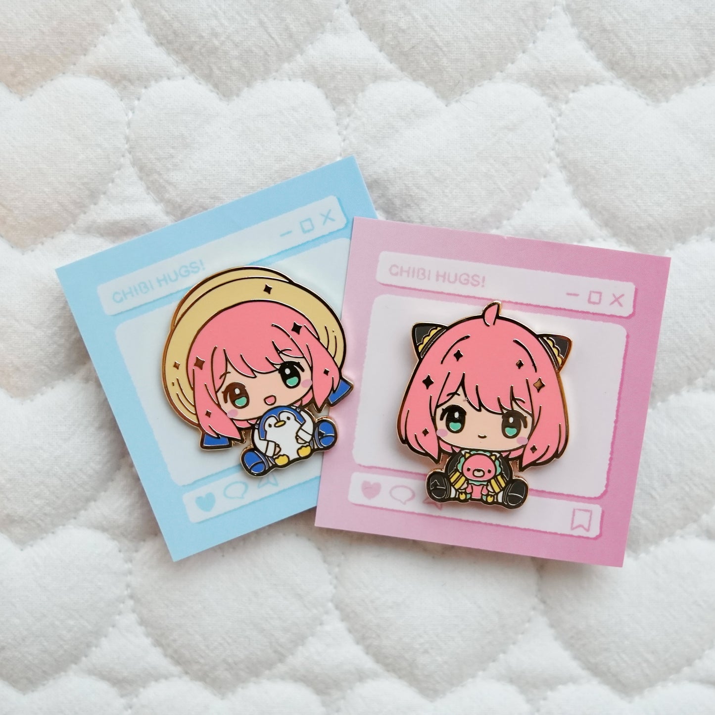 Spy x Family Chibi Hug Enamel Pins – Anya & More