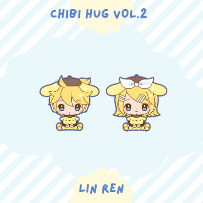Vocaloid Chibi Hug Enamel Pins – Rin & Len