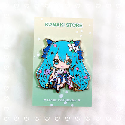 Yukata Summer Festival Miku Virtual Vocalist Enamel Pin