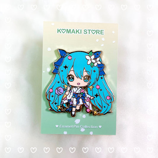 Yukata Summer Festival Miku Virtual Vocalist Enamel Pin