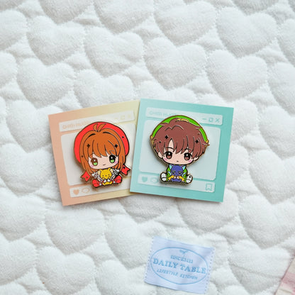 Cardcaptor Sakura Chibi Hug Enamel Pins – Sakura & Syaoran