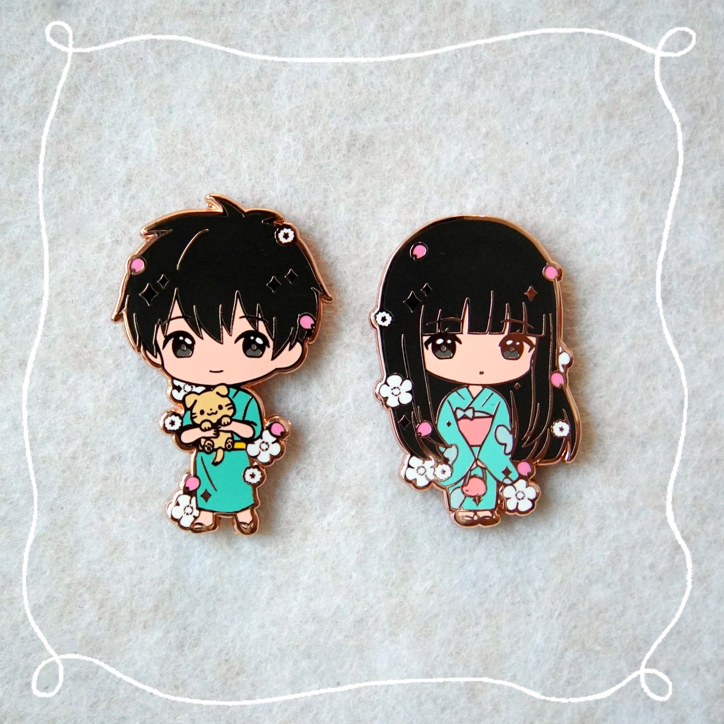 LAST CHANCE: Kimi ni Todoke - Kimono / Yukata Enamel Pin Series