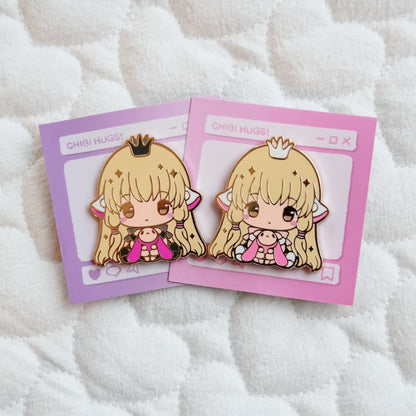 Chobits Chibi Hug Enamel Pins – Chii & Freya