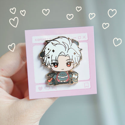 Love and Deepspace Chibi Hug Enamel Pins – Xavier, Zayne, Sylus, Rafayel & Caleb