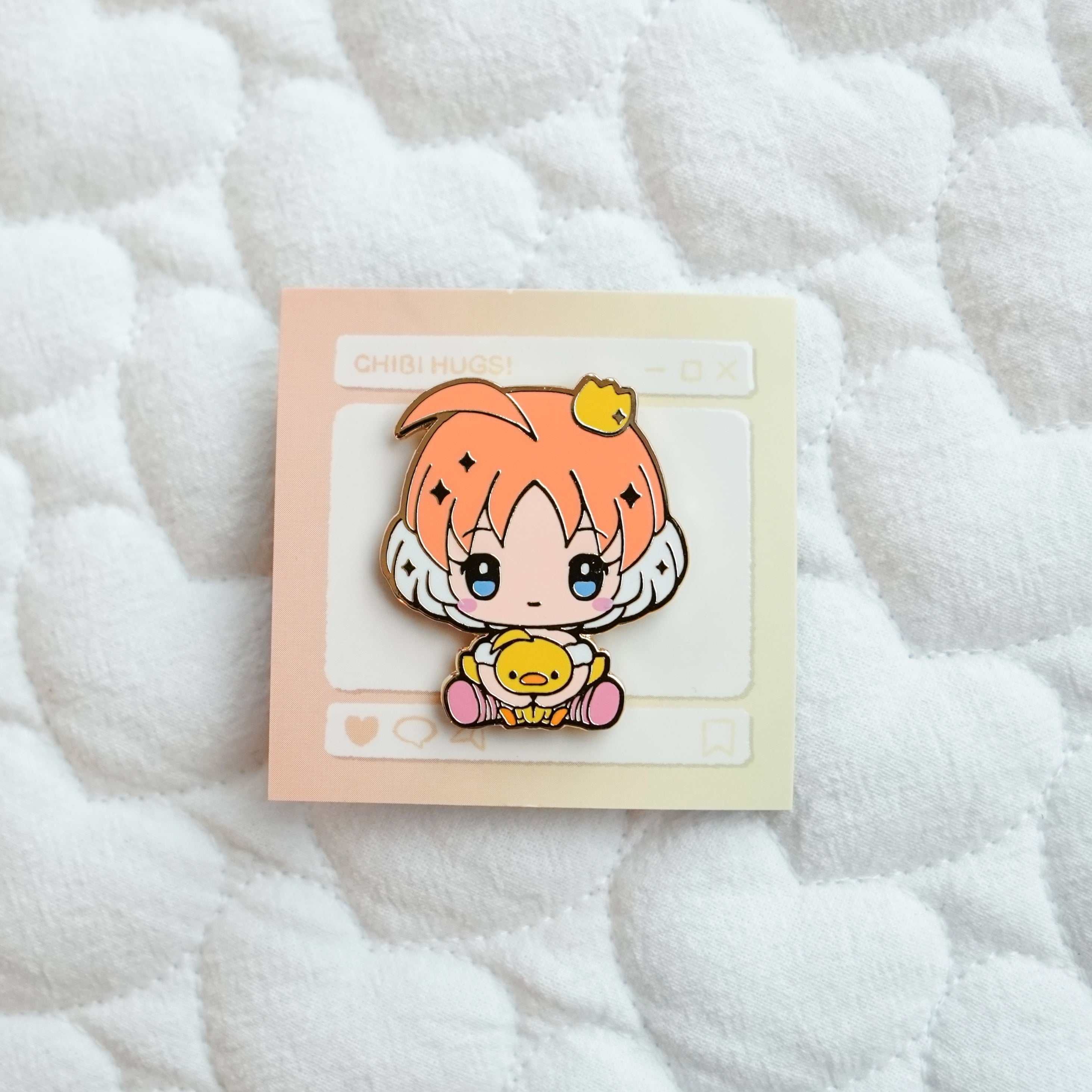 Princess Tutu Chibi Hug Enamel Pins – Ahiru | Komaki Store