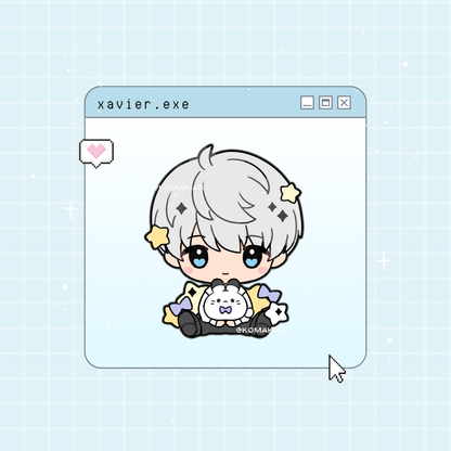 Love and Deepspace Chibi Hug Enamel Pins – Xavier, Zayne, Sylus, Rafayel & Caleb