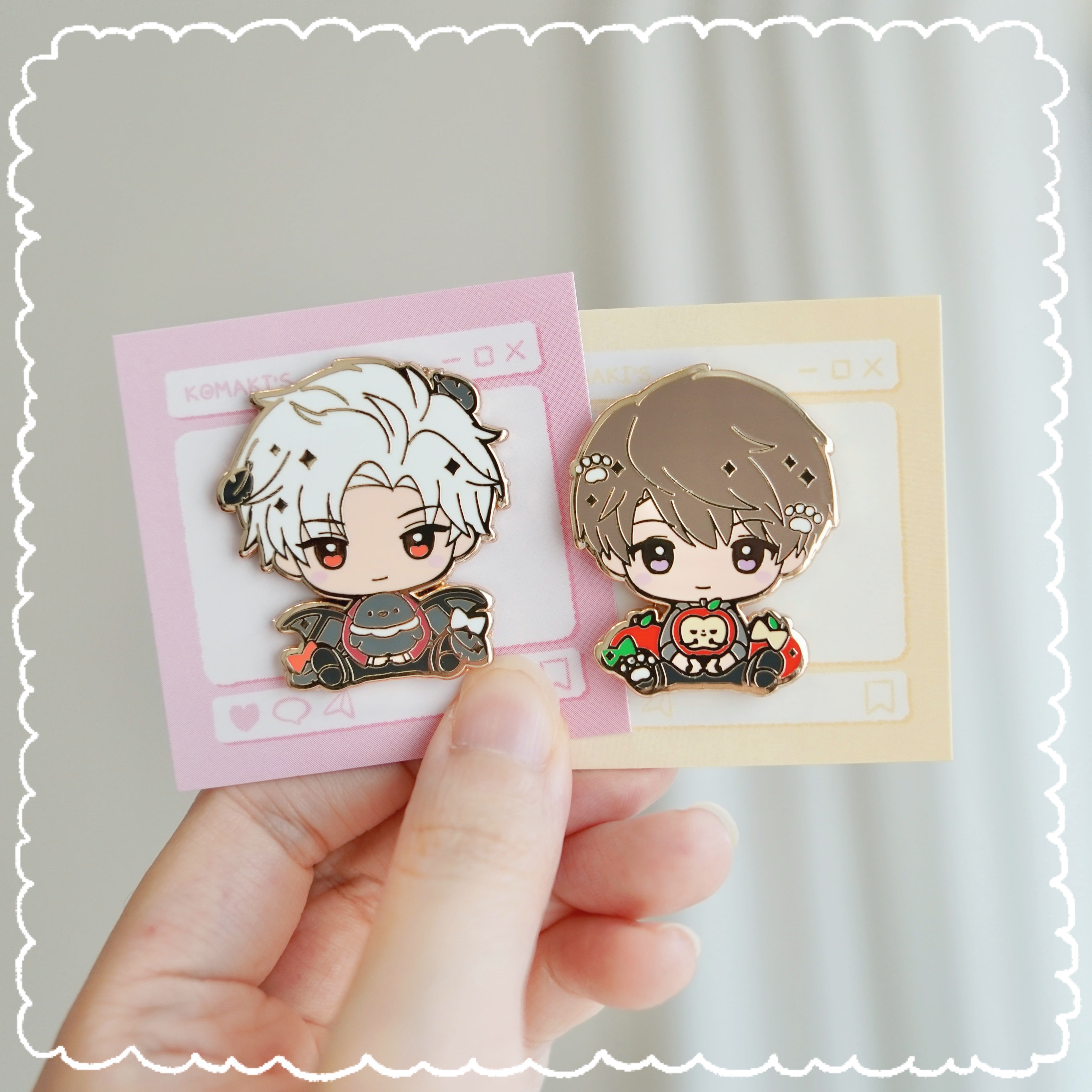 Love and Deepspace Enamel Pins – Xavier, Zayne, Sylus, Rafayel