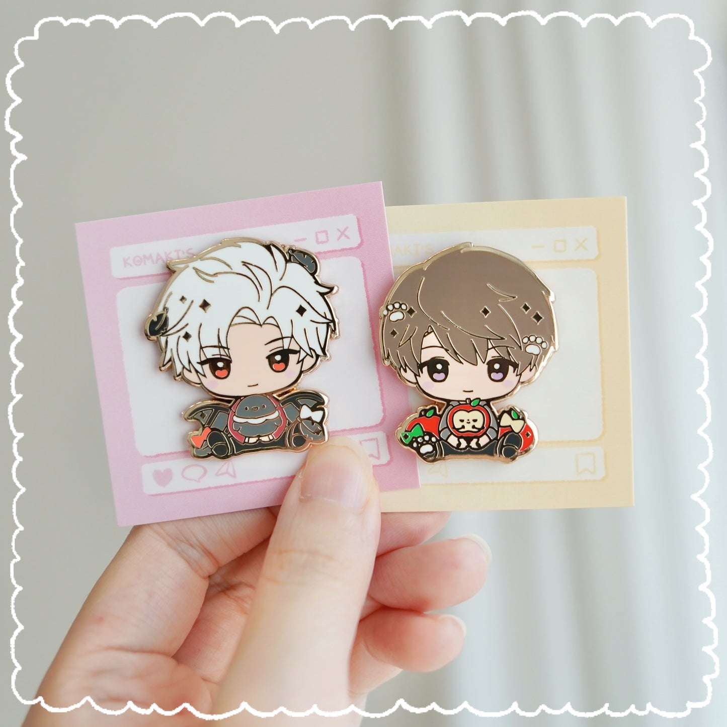 Love and Deepspace Chibi Hug Enamel Pins – Xavier, Zayne, Sylus, Rafayel & Caleb