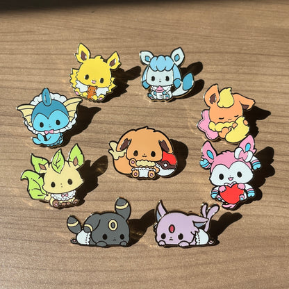 Baby Squad Eeveelution by Mooncake Pin