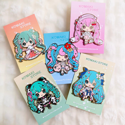 Yukata Summer Festival Miku Virtual Vocalist Enamel Pin