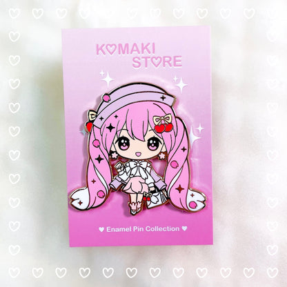 Sakura Hanami Miku Virtual Vocalist Enamel Pin