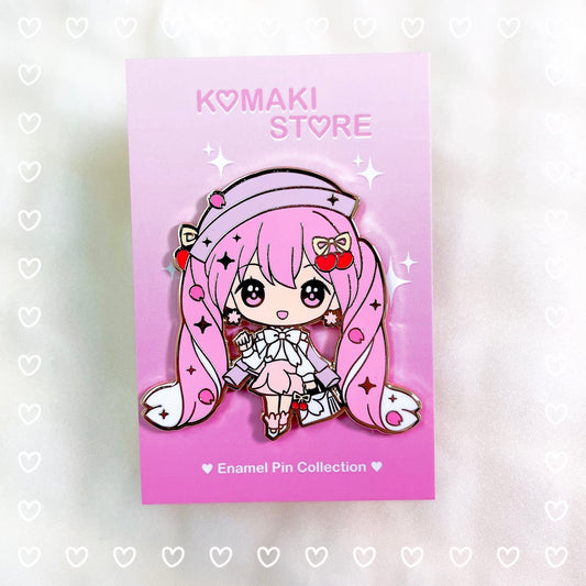 Sakura Hanami Miku Virtual Vocalist Enamel Pin