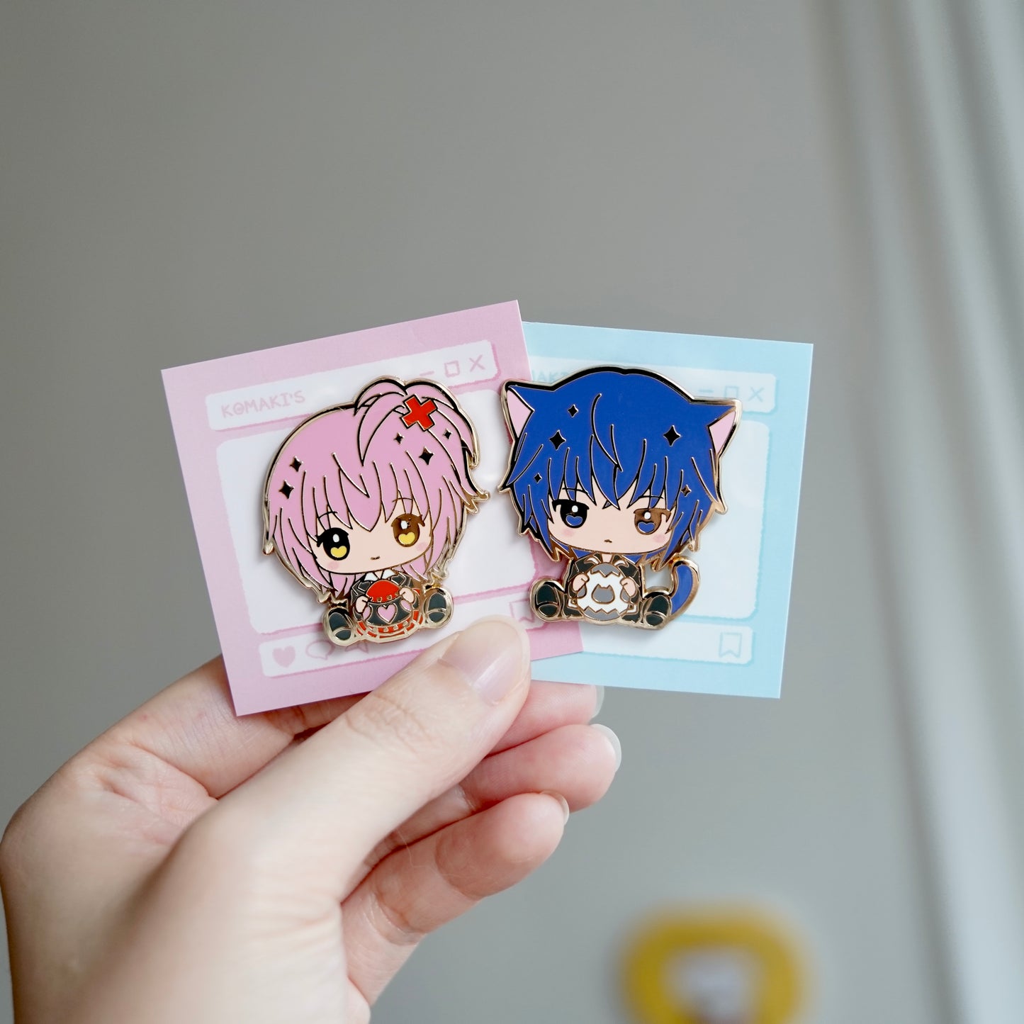 Shugo Chara Chibi Hug Enamel Pins – Amu, Ikuto & More