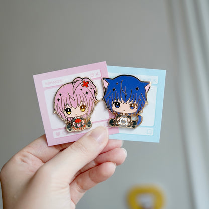 Shugo Chara Chibi Hug Enamel Pins – Amu, Ikuto & More