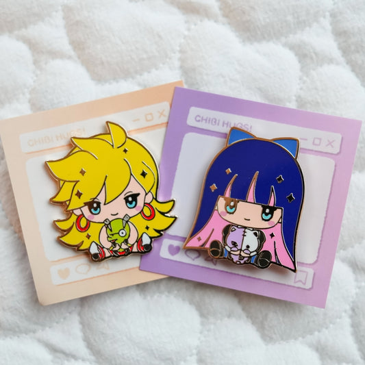 Panty & Stocking with Garterbelt Chibi Hug Enamel Pins – Panty & Stocking