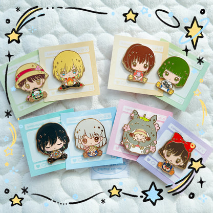 Nostalgia Movie Series Chibi Hug Enamel Pins – Howl & More