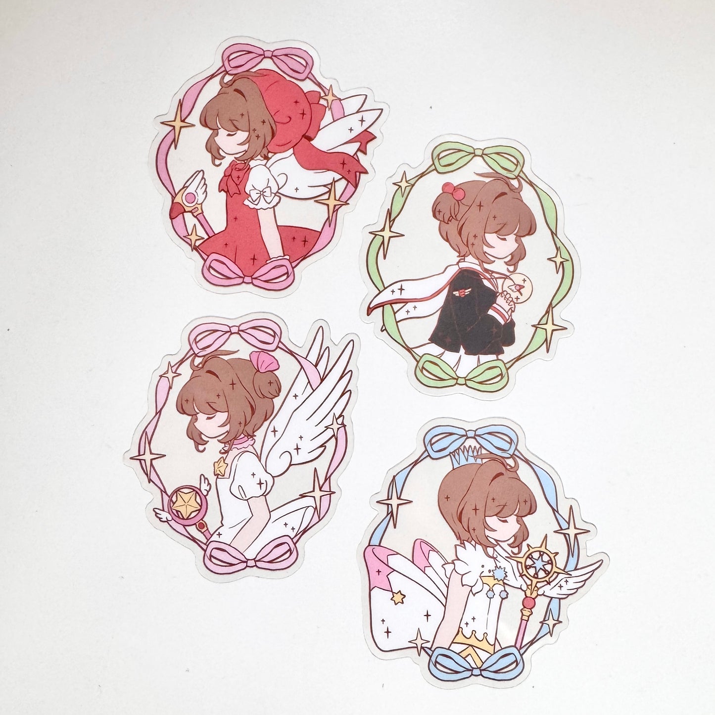 Magical Girls & Nostalgic Series – Ribbon x Magica Clear Sticker