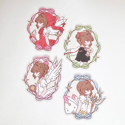 Magical Girls & Nostalgic Series – Ribbon x Magica Clear Sticker