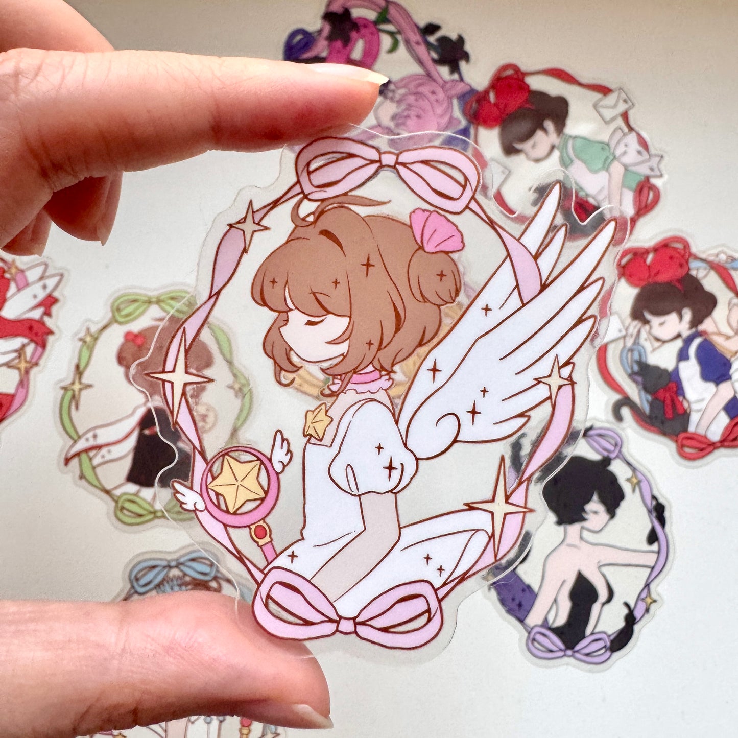 Magical Girls & Nostalgic Series – Ribbon x Magica Clear Sticker