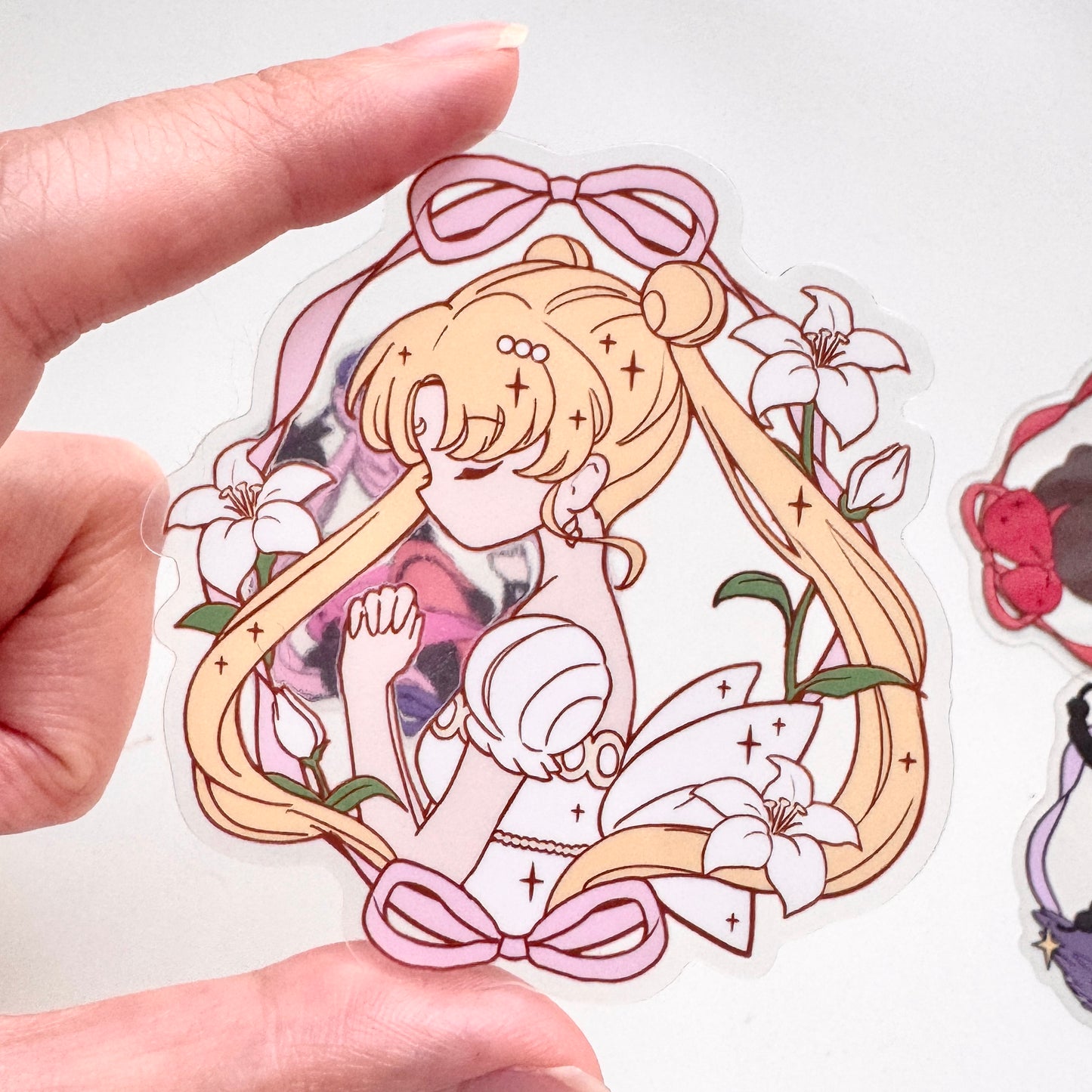 Magical Girls & Nostalgic Series – Ribbon x Magica Clear Sticker