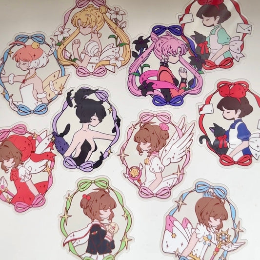Magical Girls & Nostalgic Series – Ribbon x Magica Clear Sticker