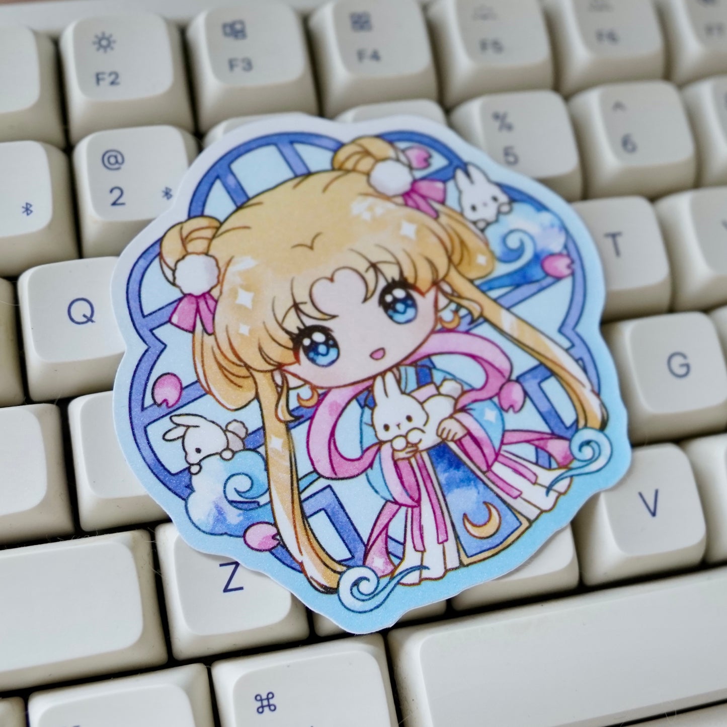 Hanfu Usagi & Rabbits – Moonie Series Sticker