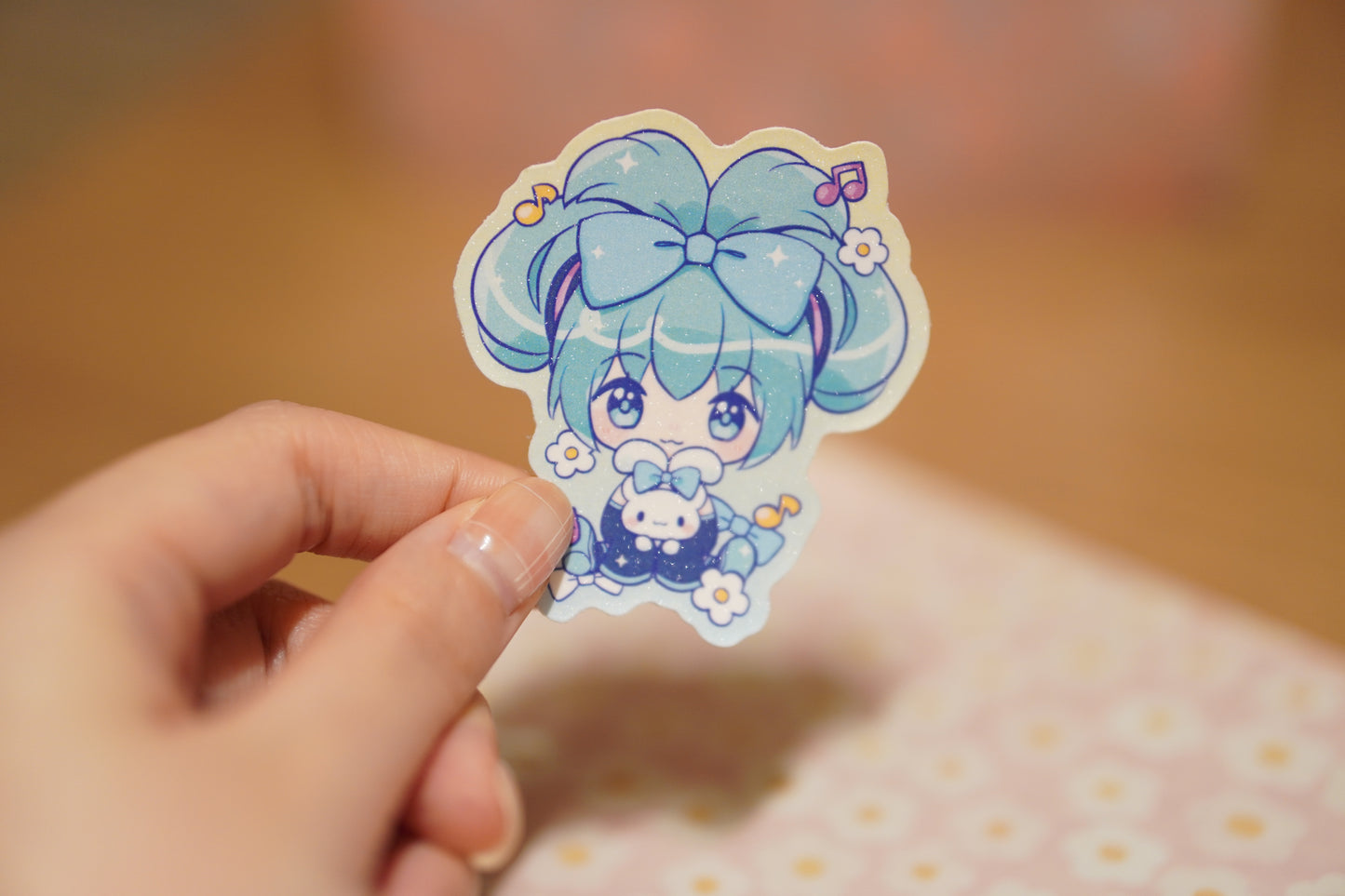 Cinnamon Miku Vocaloid sticker, vinyl finish