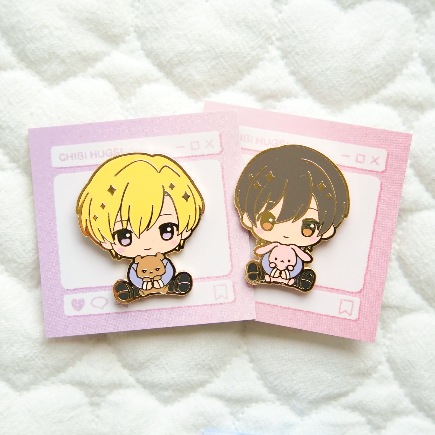 LAST CHANCE: Ouran High School Host Club Chibi Hug Enamel Pins – Hikaru & More