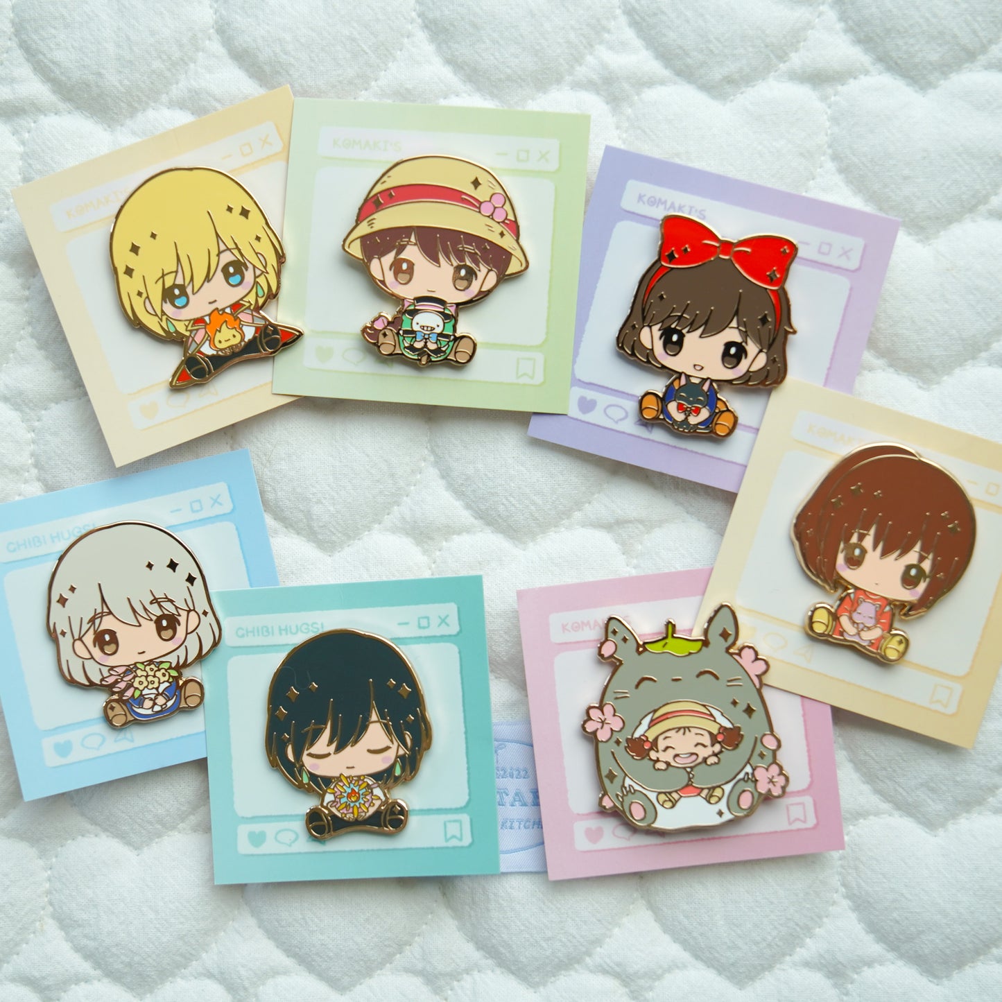 Nostalgia Movie Series Chibi Hug Enamel Pins – Howl & More