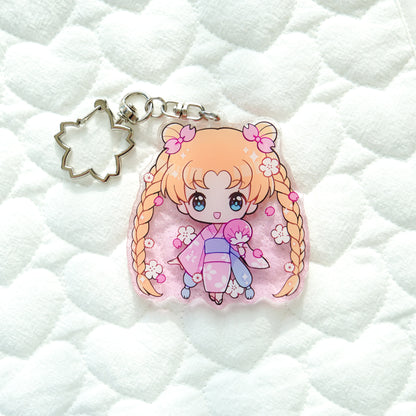 Yukata Usagi Acrylic Keychain - Moonie Series
