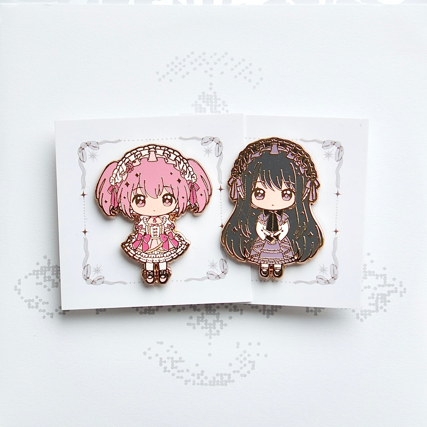 Madoka / Homura - Lolita Magica Enamel Pin Series