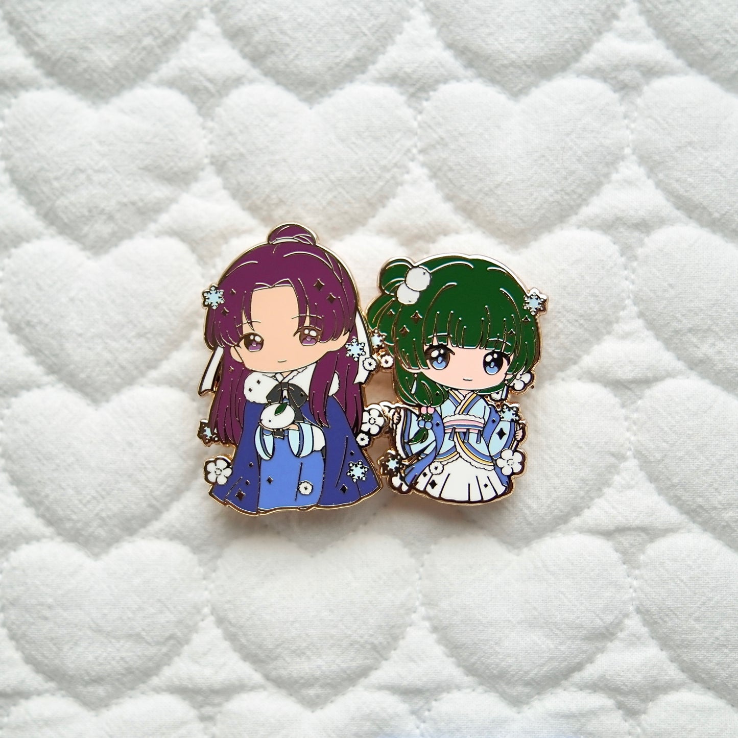 The Apothecary Diaries Winter Hanfu Enamel Pins – Maomao & Jinshi