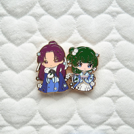 The Apothecary Diaries Winter Hanfu Enamel Pins – Maomao & Jinshi