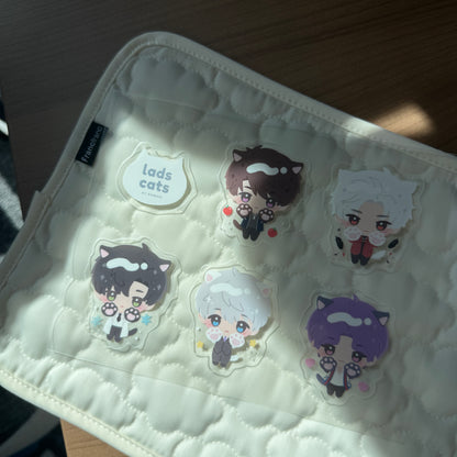LADS Cats Clear Sticker Sheet – Xavier, Rafayel, Zayne, Sylus & Caleb
