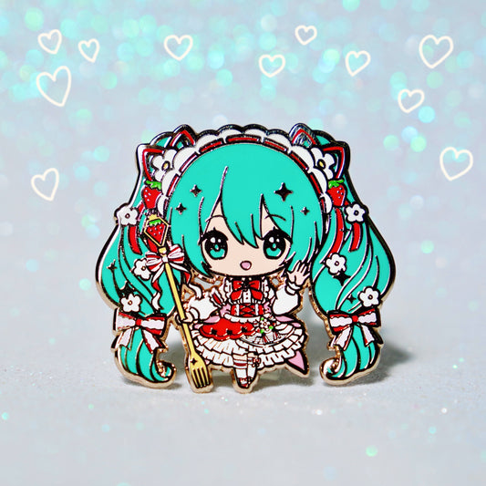 LAST CHANCE: Strawberry Miku Virtual Vocalist Enamel Pin