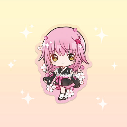 Kimono Amu & Ikuto sticker from Shugo Chara, vinyl finish