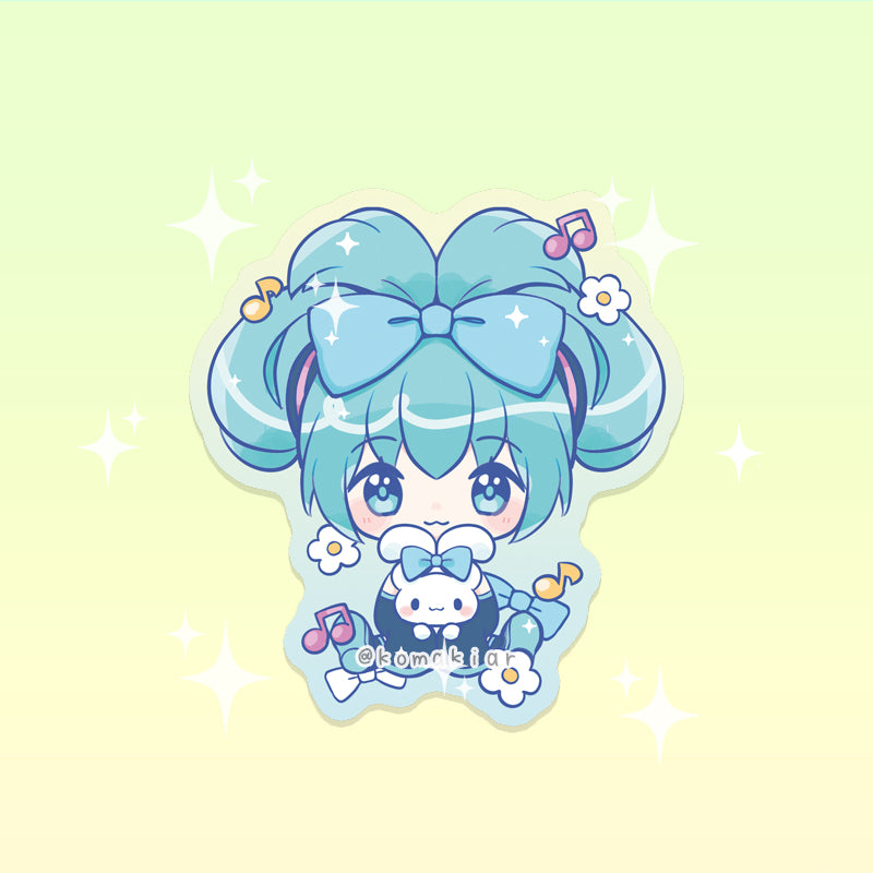 Cinnamon Miku Vocaloid sticker, vinyl finish