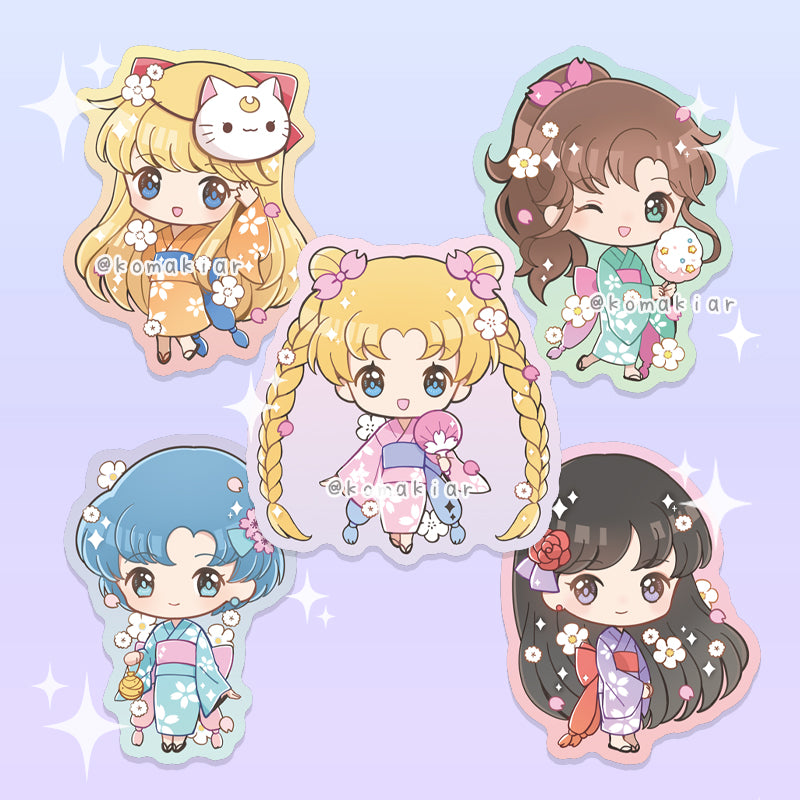 Yukata Moon & Inner Scouts – Moonie Series Sticker