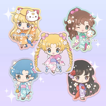 Yukata Moon & Inner Scouts – Moonie Series Sticker