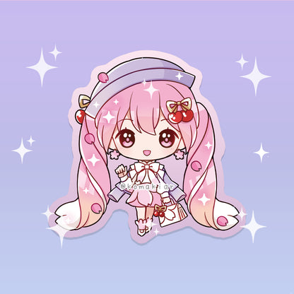 Sakura Hanami Miku Vocaloid sticker, vinyl finish