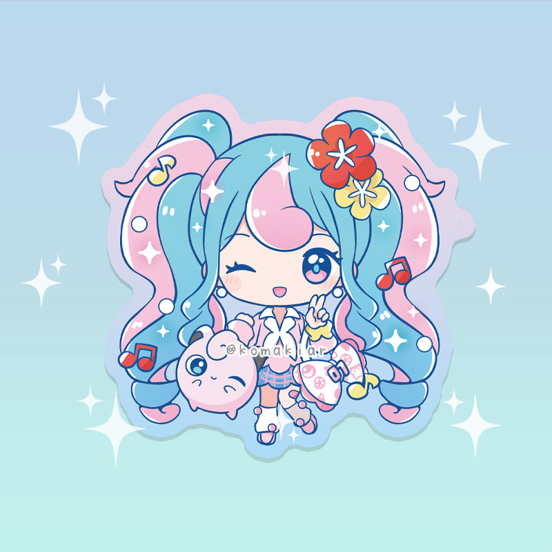 Fairy Trainer Miku Vocaloid sticker, vinyl finish