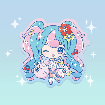 Fairy Trainer Miku Vocaloid sticker, vinyl finish