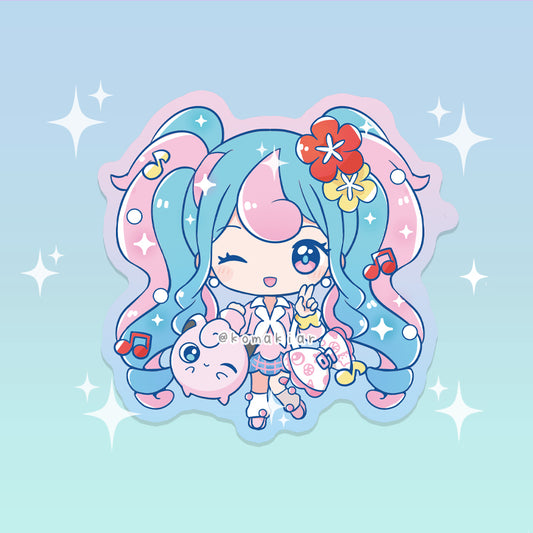 Fairy Trainer Miku Vocaloid sticker, vinyl finish
